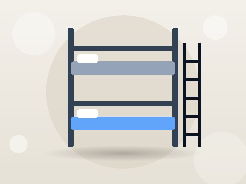 Bunk bed with ladder and study shelf — photo 3